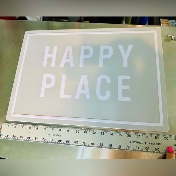 Home Decor HAPPY PLACE Metal Framed Sign 20" x 14" - Picture 6 of 8